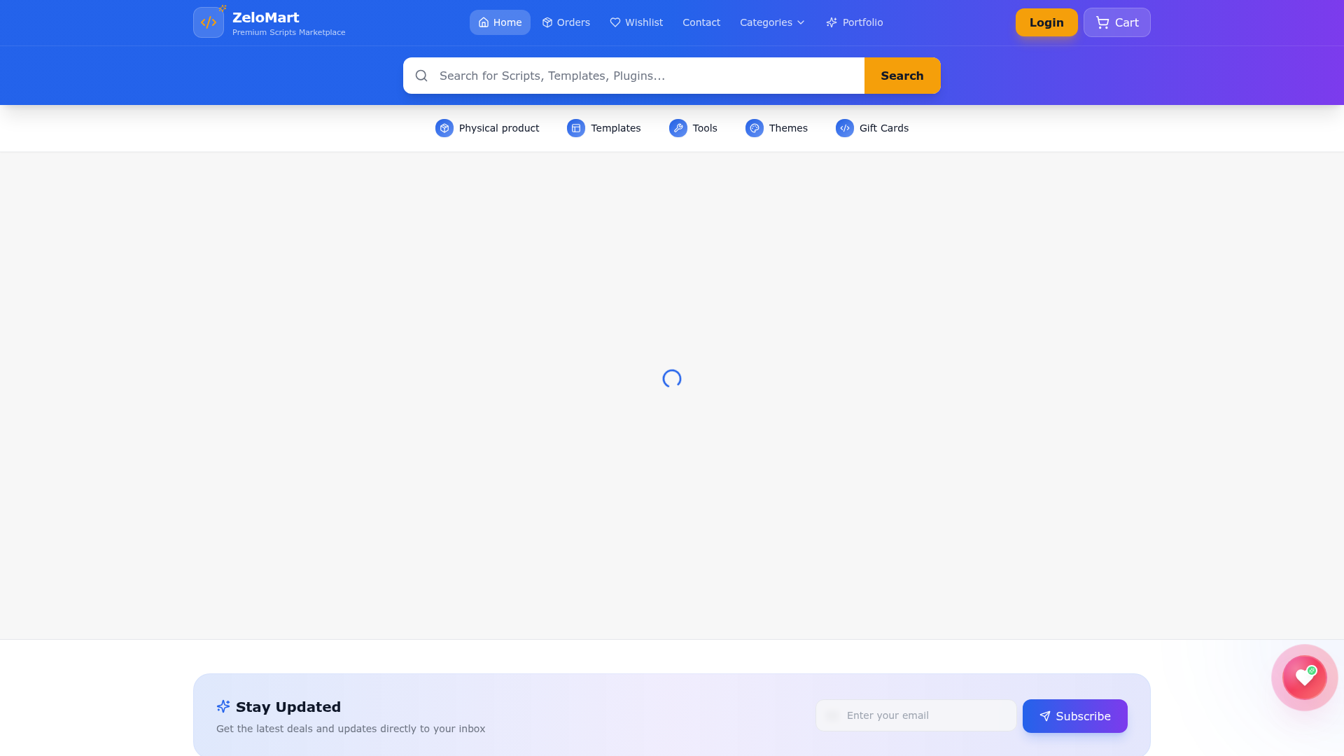 Zelomart — live screenshot of zelomart.in